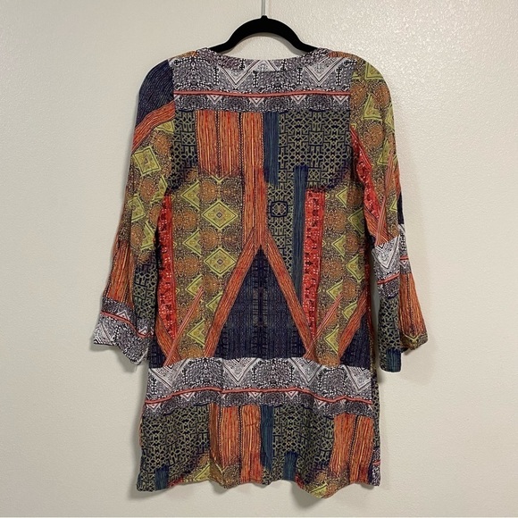 AX Paris Aztec Printed Swing Dress Multi Color Size 8 - Picture 11 of 11